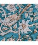 Bird floral block print cotton wholesale sanganeri fabric