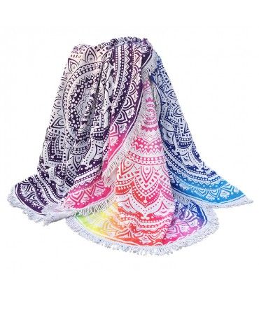 Printed Mandala High Quality Microfiber Round Beach Towel