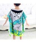 Microfiber Kids Hooded Poncho Beach Bath Towel Shark Printed Children's Hoodie Towel 