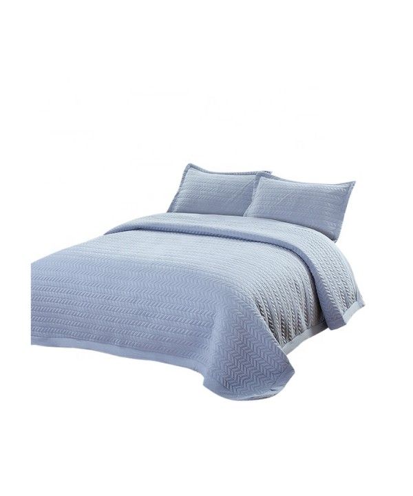 New design 100% polyester hotel pure color home and hotel use goods cotton bedspread for bed bedding set 