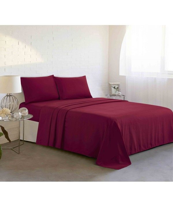 1800 egyptian cotton feel four-pieces bedding sets 100% poly micro bed sheets