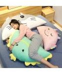 Cute, soft and cute cartoon, half round waist, pillow with pillow, plush toys for friends, gifts for lazy pillow manufacturers