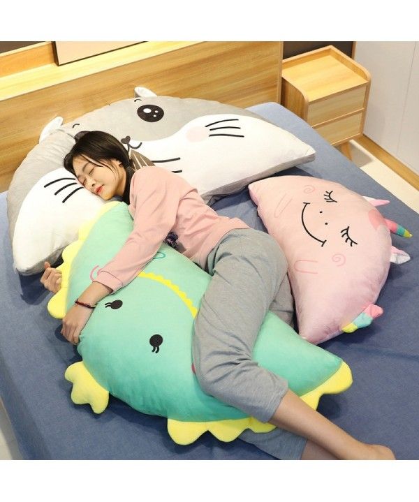 Cute, soft and cute cartoon, half round waist, pillow with pillow, plush toys for friends, gifts for lazy pillow manufacturers