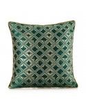 Dark Green Satin Jacquard throw pillow cover model room living room bedroom decorative cushion by bag light luxury throw pillow customization