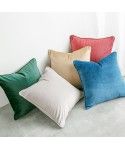 Amazon popular Nordic solid color flannelette pillow cover office pillow waist Hotel pillow cushion customization