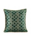 Dark Green Satin Jacquard throw pillow cover model room living room bedroom decorative cushion by bag light luxury throw pillow customization