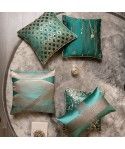 Dark Green Satin Jacquard throw pillow cover model room living room bedroom decorative cushion by bag light luxury throw pillow customization