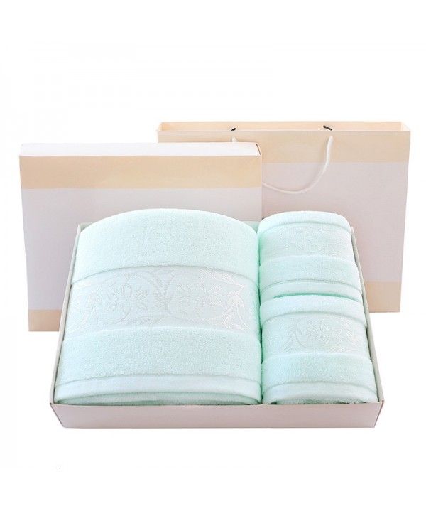 Manufacturer direct sales wholesale boutique towel set gift box three piece pure cotton gift bath towel can be customized logo