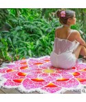 Europe and America wholesale foreign trade beach tassel lotus beach mat beach towel sunscreen shawl wholesale