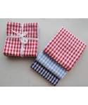 Japanese style small Plaid napkin cloth meal mat household kitchen table baked food background cloth