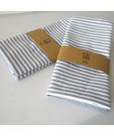 Nordic style home kitchen gray stripe cloth napkin mat