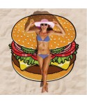 Fast selling popular eBay Euro American round print beach towel shawl popular Kiwi towel