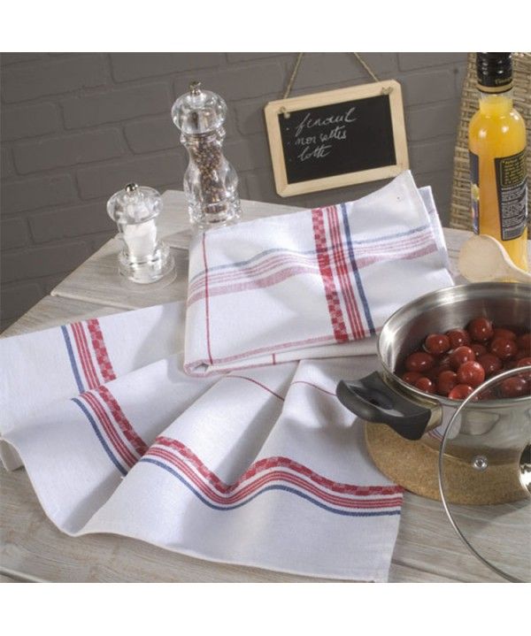 Nordic style linen and cotton plaid napkin