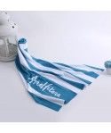 Nordic style blue color bar printing beach towel export high quality versatile bath towel large bath towel 90 * 180