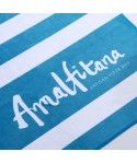 Nordic style blue color bar printing beach towel export high quality versatile bath towel large bath towel 90 * 180