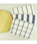 Mediterranean blue series pure cotton plaid stripe tea napkin napkin cloth food background cloth tablecloth