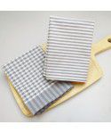 Nordic style home kitchen gray stripe cloth napkin mat