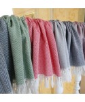 Wavy yarn dyed artificial tassel woven cloth art napkin dining mat food background cloth