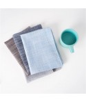 Japanese cotton and linen napkin plain color stripe Western food cloth kitchen food mat photography background cloth