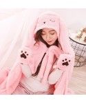 Creative long ears rabbit long Plush thickened long Cape Cape winter cold proof warm blanket home Cape