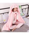 Creative long ears rabbit long Plush thickened long Cape Cape winter cold proof warm blanket home Cape