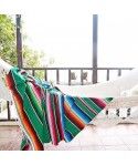 Mexican table flag Mexican party hand made tassel rainbow blanket home tapestry beach blanket picnic mat