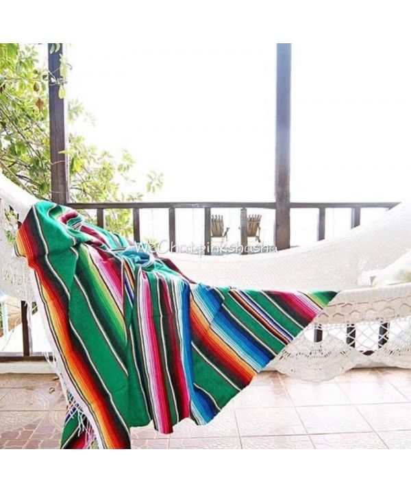 Mexican table flag Mexican party hand made tassel rainbow blanket home tapestry beach blanket picnic mat