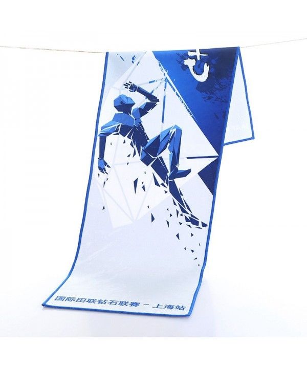 Customized sports towel for track and field competition, polyester cotton composite fabric, high-definition printing, 30 * 100cm, directly supplied by the manufacturer