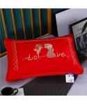 Wedding pillow core big red single wedding pillow Cotton wedding room dowry pillow a high pillow soft couple pillow