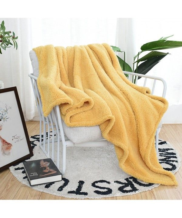 Double sided plain cotton fabric crystal super soft warm fleece fabric children's napping blanket office blanket