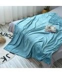 Amazon popular home chemical fiber blanket double-sided plain color thickened flannel blanket office blanket nap blanket