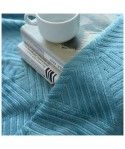 Amazon popular home chemical fiber blanket double-sided plain color thickened flannel blanket office blanket nap blanket