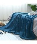 Factory direct selling large beehive plain coral pile blanket summer sofa siesta blanket air conditioning blanket office blanket