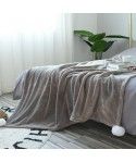 Factory direct sales plain color double-sided flannel rabbit hair ball blanket children's nap air conditioning blanket office blanket fabric