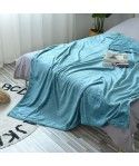 Amazon popular home chemical fiber blanket double-sided plain color thickened flannel blanket office blanket nap blanket