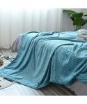 Amazon popular home chemical fiber blanket double-sided plain color thickened flannel blanket office blanket nap blanket