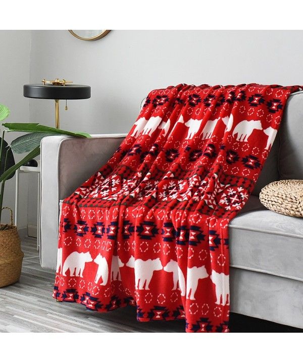 Coral flannel double-sided blanket customized wholesale children's siesta sofa air conditioning blanket office furniture blanket