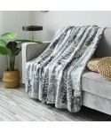 Amazon popular household chemical fiber blanket summer office napping blanket air conditioning blanket high-end lockstitch gift blanket