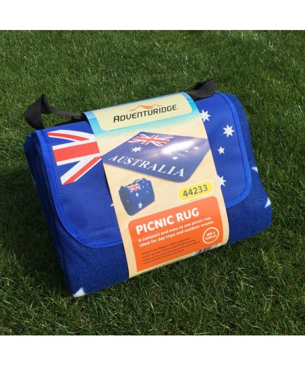 Factory price international style Australian flag 140x120cm picnic blanket travel blanket outdoor blanket