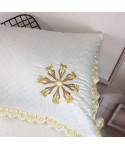 New pillow core soft universal adult feather silk cotton pillow core single pillow one with embroidery and one hair substitute