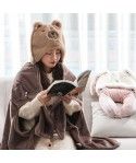 Aikexin blanket multi-functional shawl U-shaped pillow blanket three in one office nap leg cover travel neck pillow