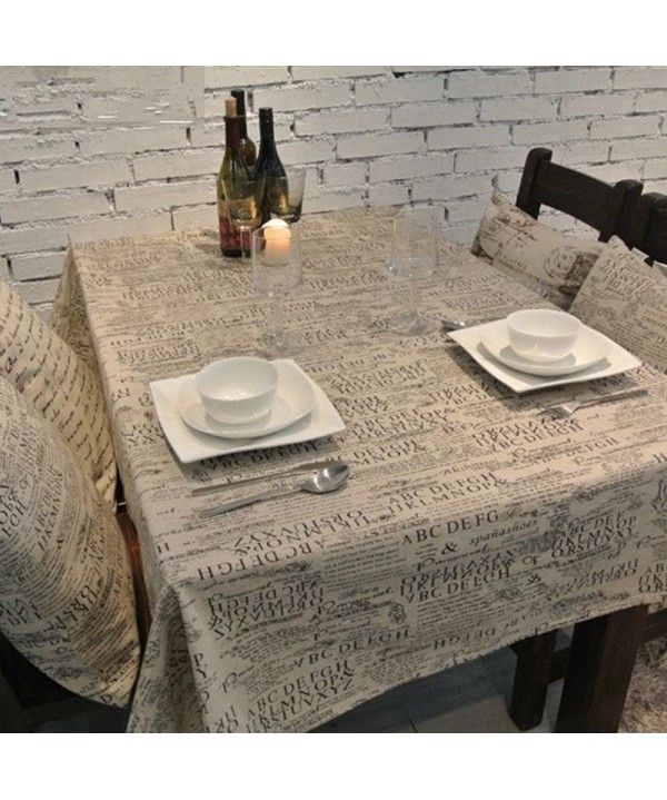 A cotton linen table cloth European large letter dustproof cover for microwave oven 