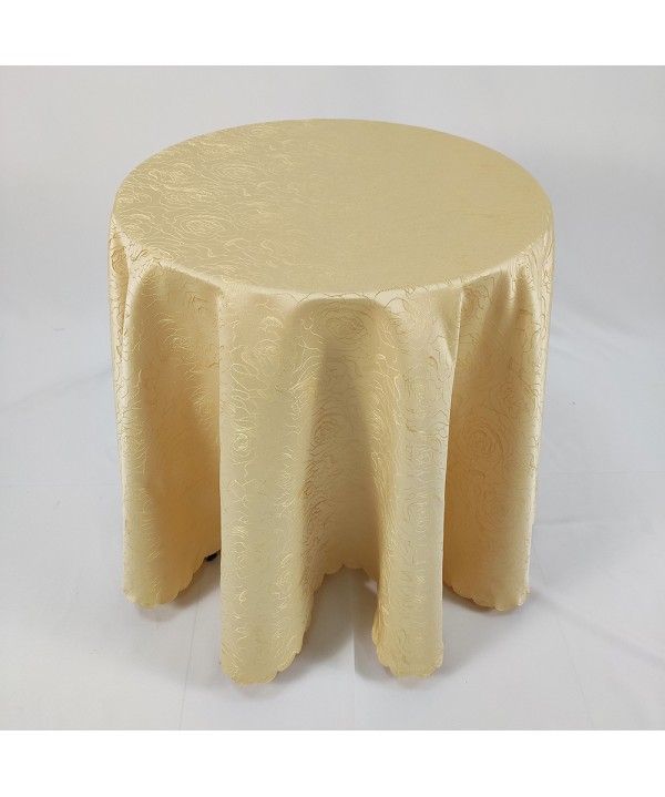 European printing fabric polyester round table cloth gold tea table cloth hotel banquet table cloth table skirt