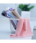 Coral velvet towel face wash small square fluffy, water absorption is not easy to shed hair home Square 30 * 30cm