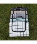 Black and white red square picnic mat outdoor camping damp proof mat beach mat outing lawn mat portable