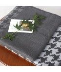 Autumn and winter new knitted sofa blanket air conditioning blanket Nordic blanket thousand bird grid Amazon