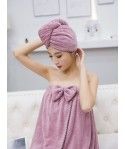 Coral velvet Bath skirt bra coralline velvet bath cap soft manufacturers sell absorbent suits not easy to lose hair