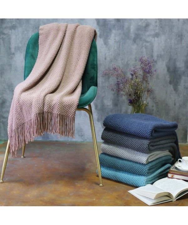 2020 new sofa blanket air conditioning blanket Morandi small bubble direct sale Amazon