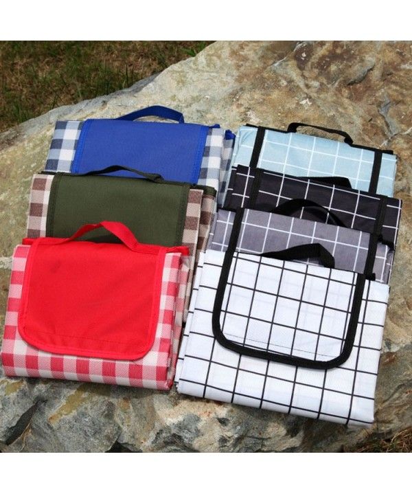 Black and white red square picnic mat outdoor camping damp proof mat beach mat outing lawn mat portable