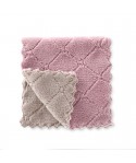 Kitchen coral towel dishcloth oil-free double-layer printing dishcloth double-sided absorbent thickened cleaning cloth